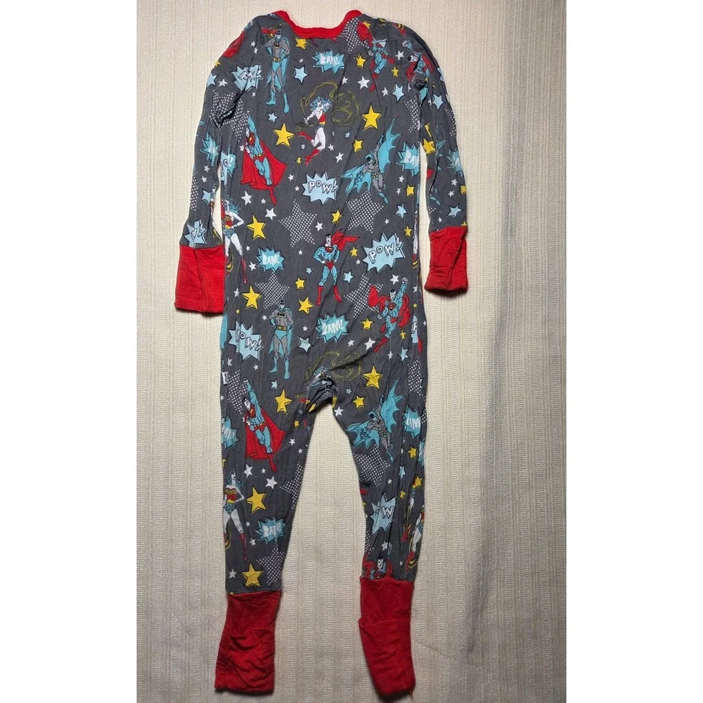 Little Sleepies Justice League Bamboo Zippy Pajamas 12-18 Months Unisex